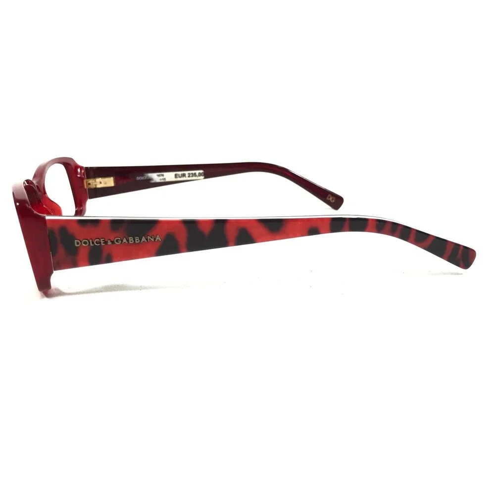 Dolce & Gabbana Eyeglasses Frames DG 3076 1829 Red Black Cheetah Print 51-15-135
